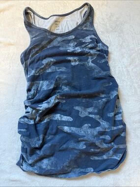 Paisley Sky Navy and Light Blue Camo Tank